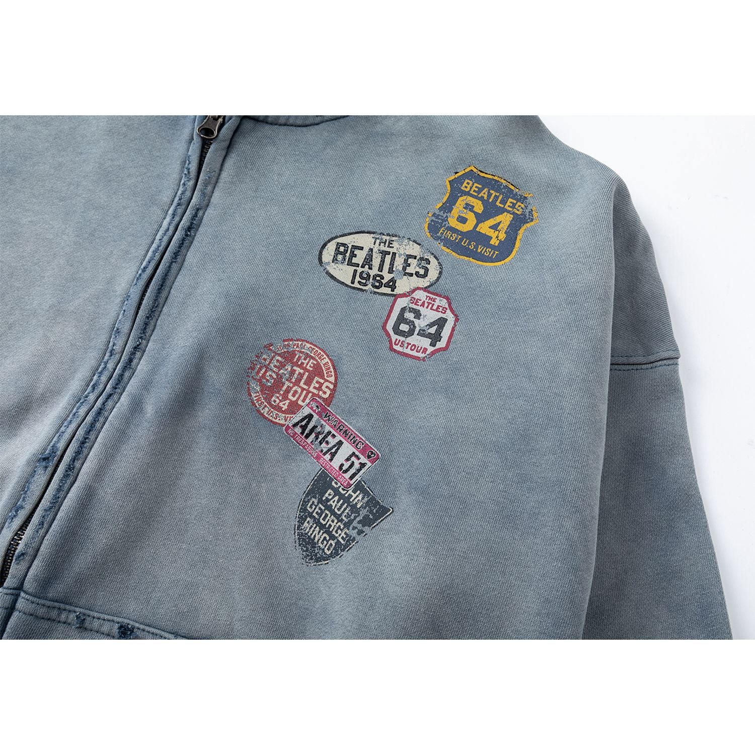 Knox Washed Boxy Zip Hoodie , - Streetwear Hoodie - Slick Street