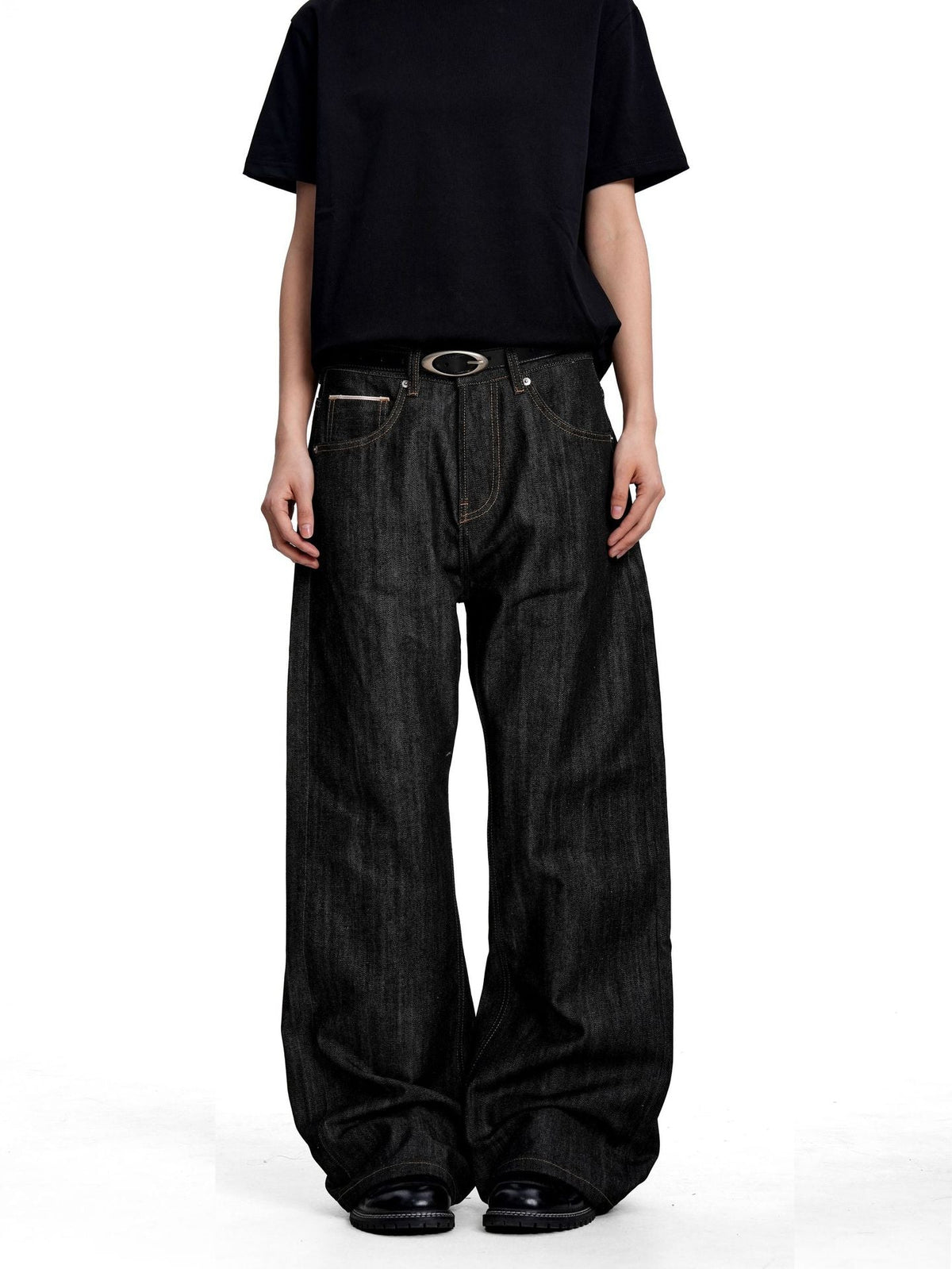 Slate Wide Leg Black Jeans