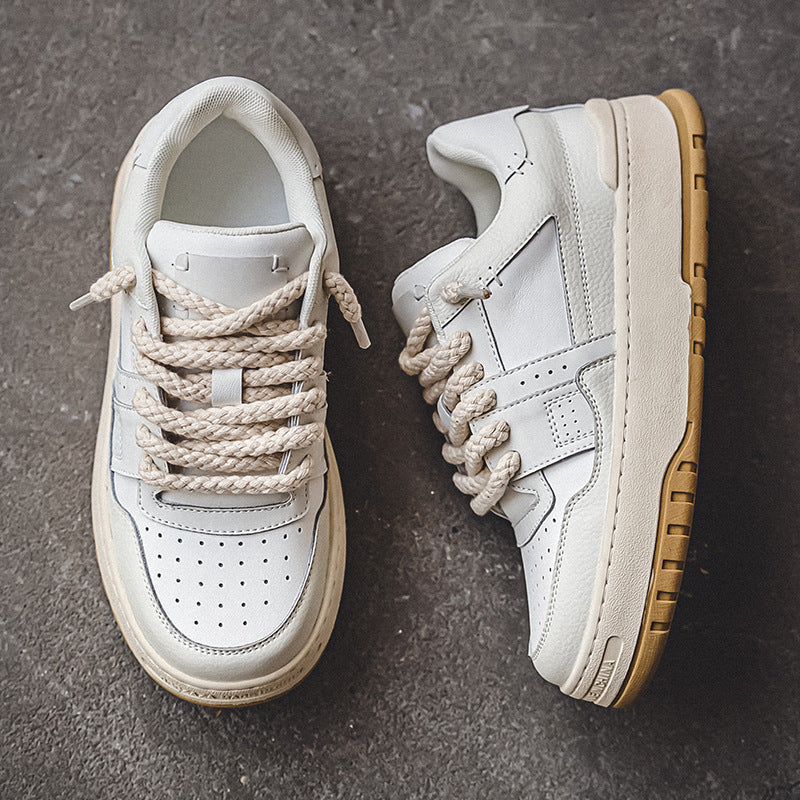 Rope Court Low - Beige White , - Streetwear Shoes - Slick Street