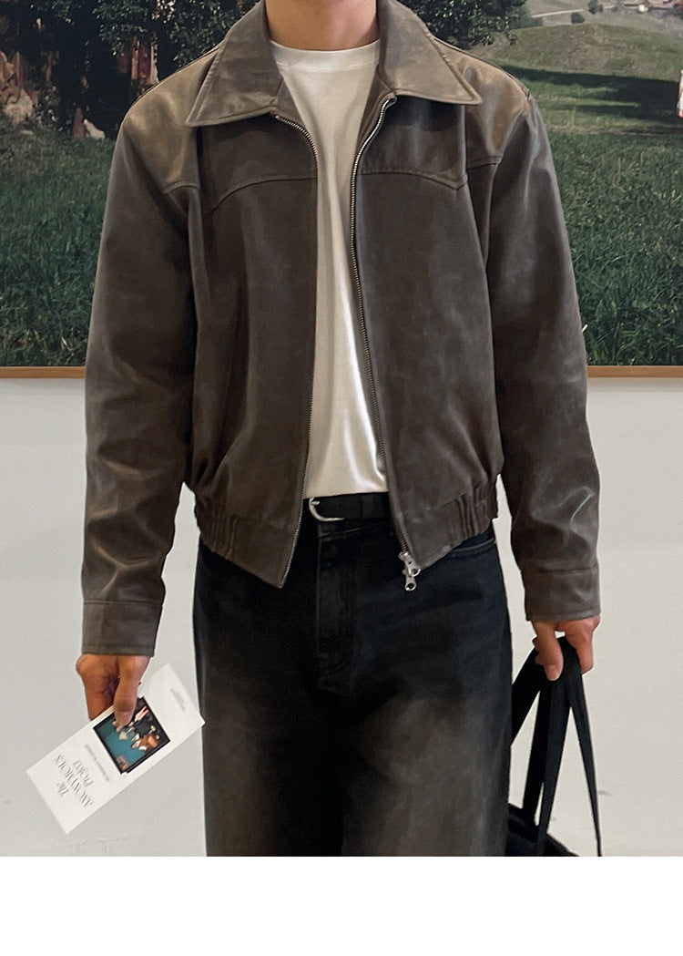 Vintage K Leather Jacket , - Streetwear Jacket - Slick Street