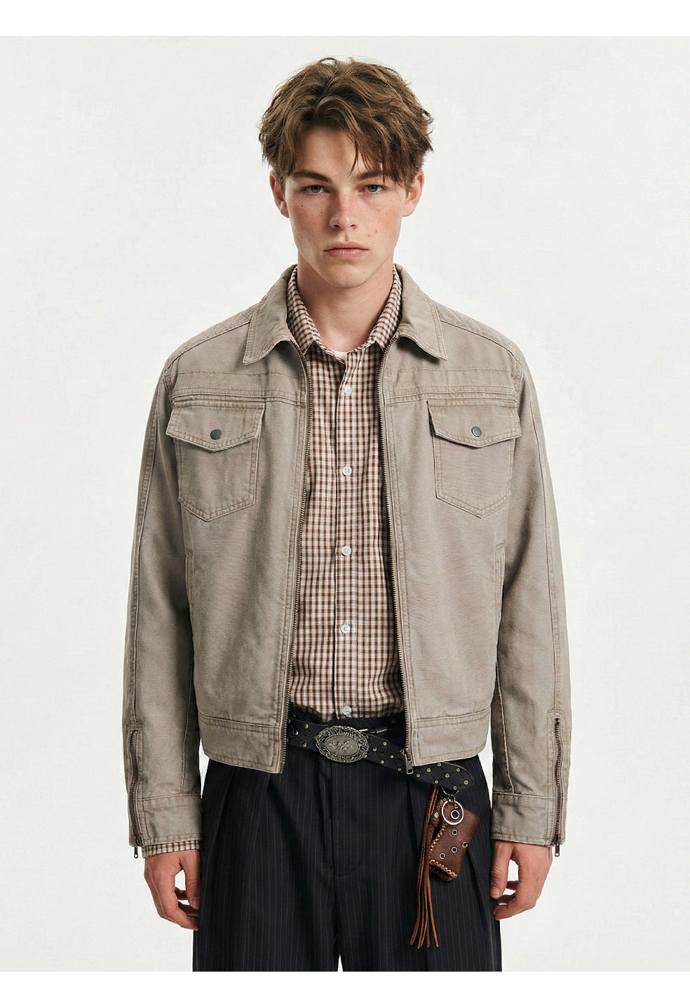 Cory Workwear Zip Jacket , - Streetwear Jacket - Slick Street