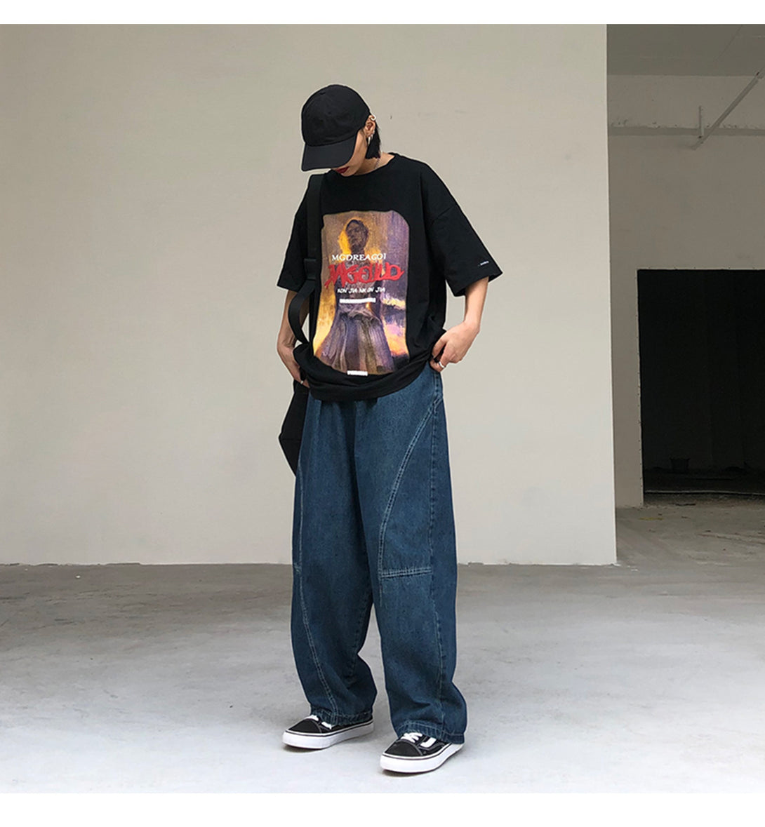 Vintage VA1 Oversized Denim Jeans , - Streetwear Jeans - Slick Street