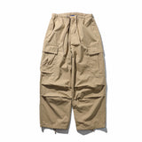 Loose Fit Cotton Baggy Cargo Pants Khaki, XS - Streetwear Cargo Pants - Slick Street