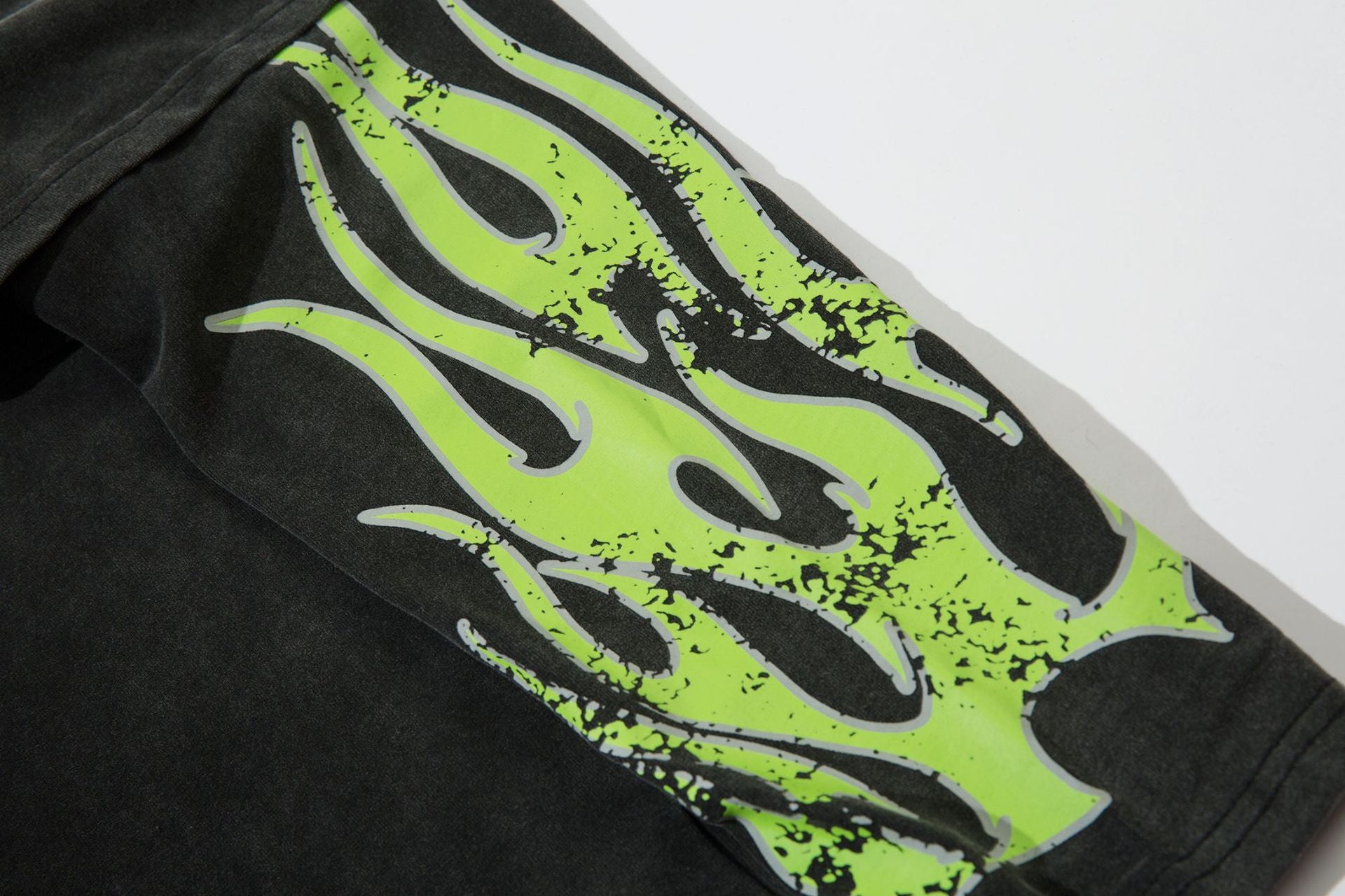 Green Flame '88' Long Sleeve Tee , - Streetwear - Slick Street