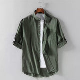 Maca Summer Linen Shirt Green, XS - Streetwear Shirt - Slick Street