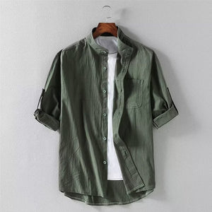 Maca Summer Linen Shirt Green, XS - Streetwear Shirt - Slick Street