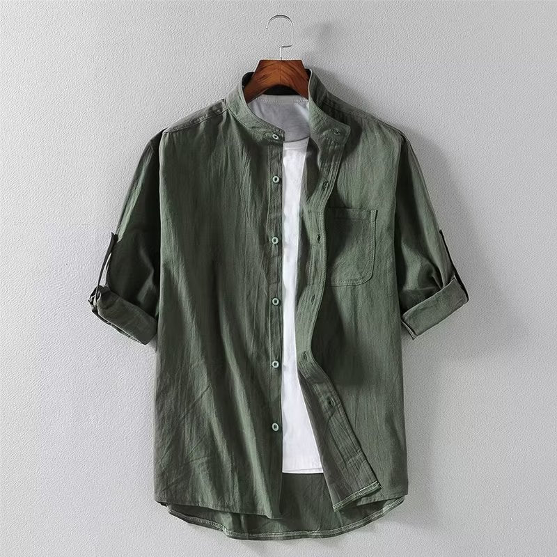 Maca Summer Linen Shirt Green, XS - Streetwear Shirt - Slick Street