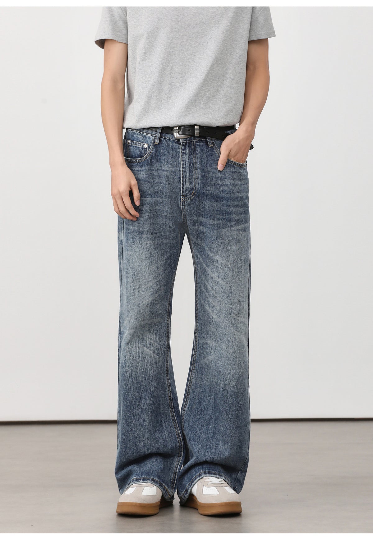 Washed Flare Jeans