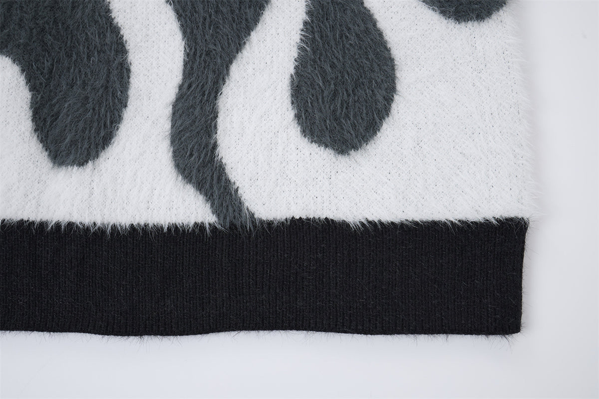 Ash Flame Knit Sweatshirt , - Streetwear Sweatshirt - Slick Street