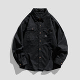 Outpost Utility Overshirt Black, XS - Streetwear Shirt - Slick Street