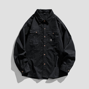 Outpost Utility Overshirt Black, XS - Streetwear Shirt - Slick Street