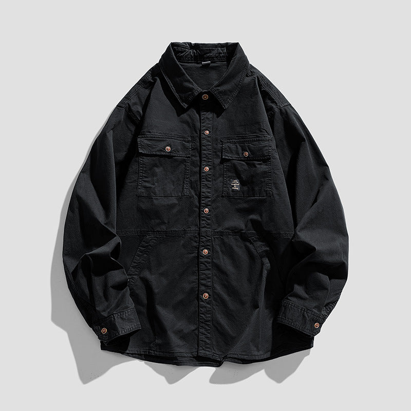 Outpost Utility Overshirt Black, XS - Streetwear Shirt - Slick Street