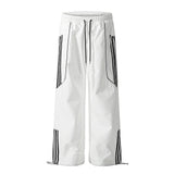 Retro Stripe Track Pants White, XXS - Streetwear Joggers - Slick Street