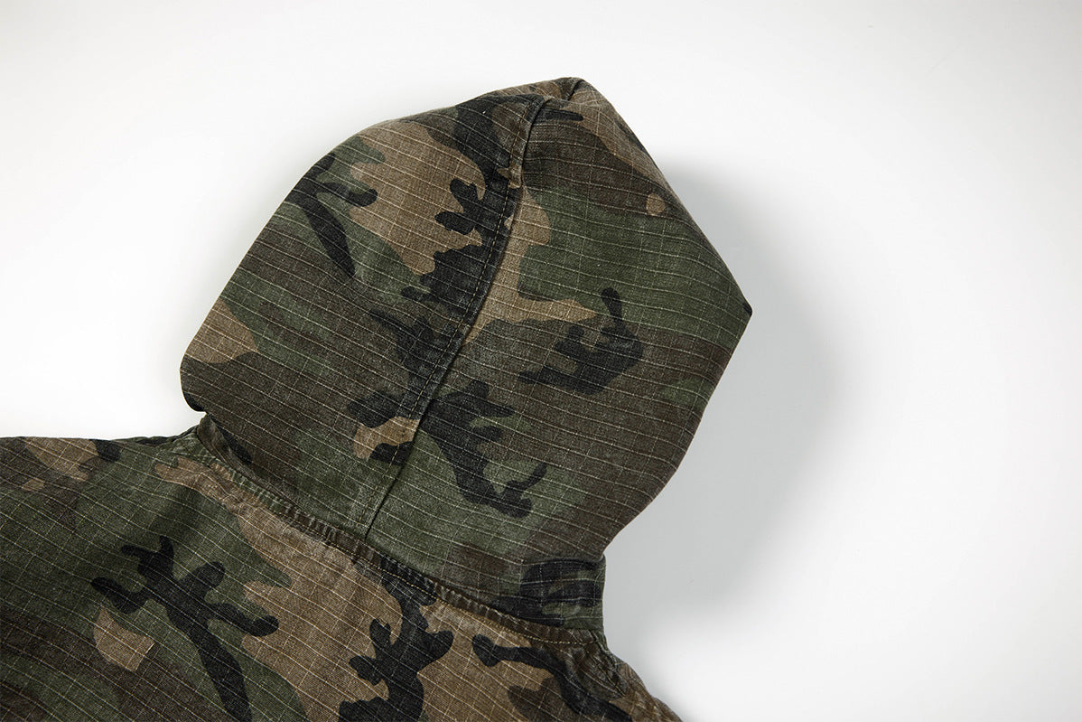 NY Washed Camo Zip Hoodie