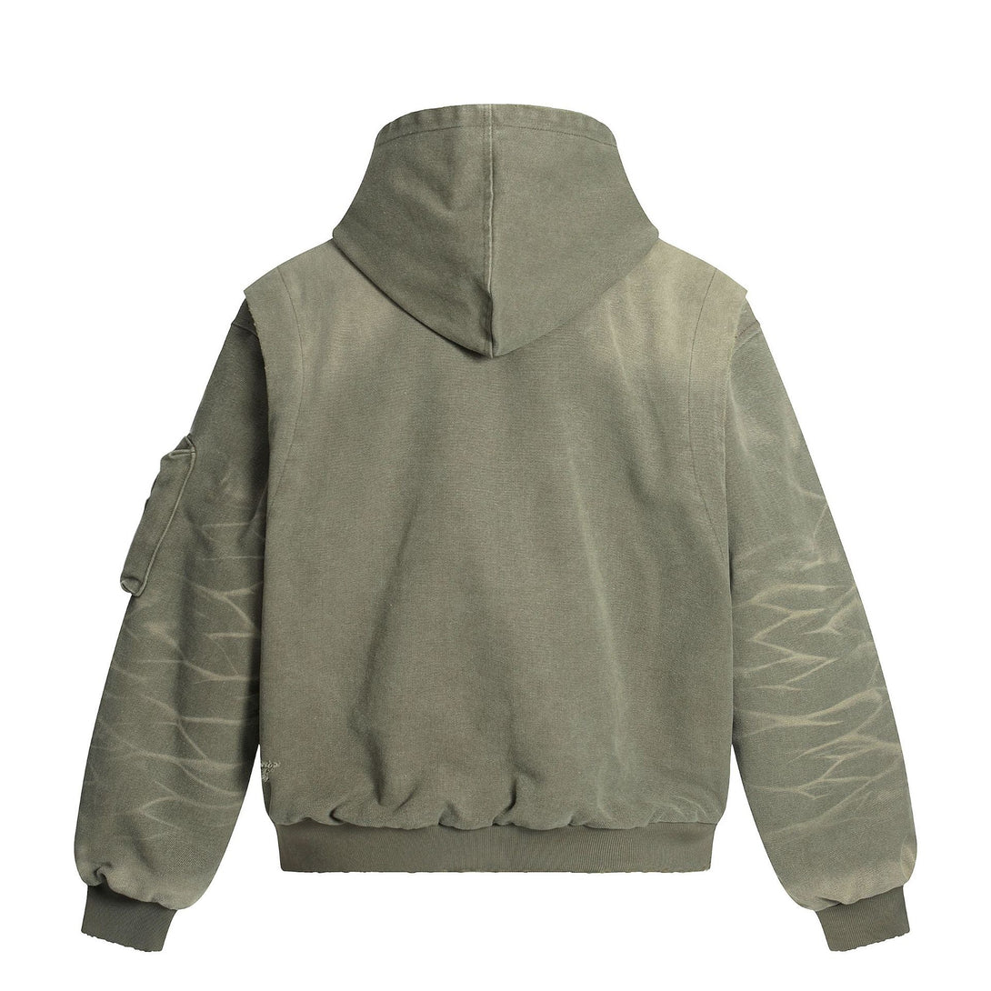 Heavy Washed Distressed Jacket , - Streetwear - Slick Street