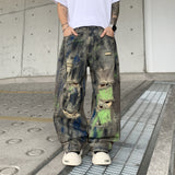 Toxic Canvas Distressed Jeans Washed Grey, 28 - Streetwear Jeans - Slick Street