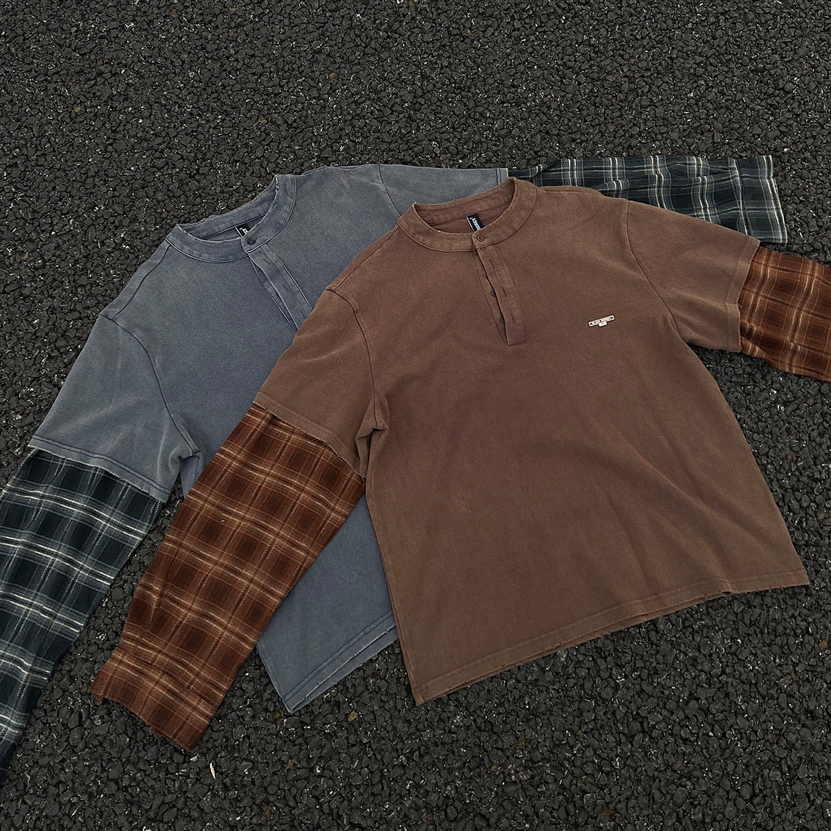 Washed Plaid Long Sleeve