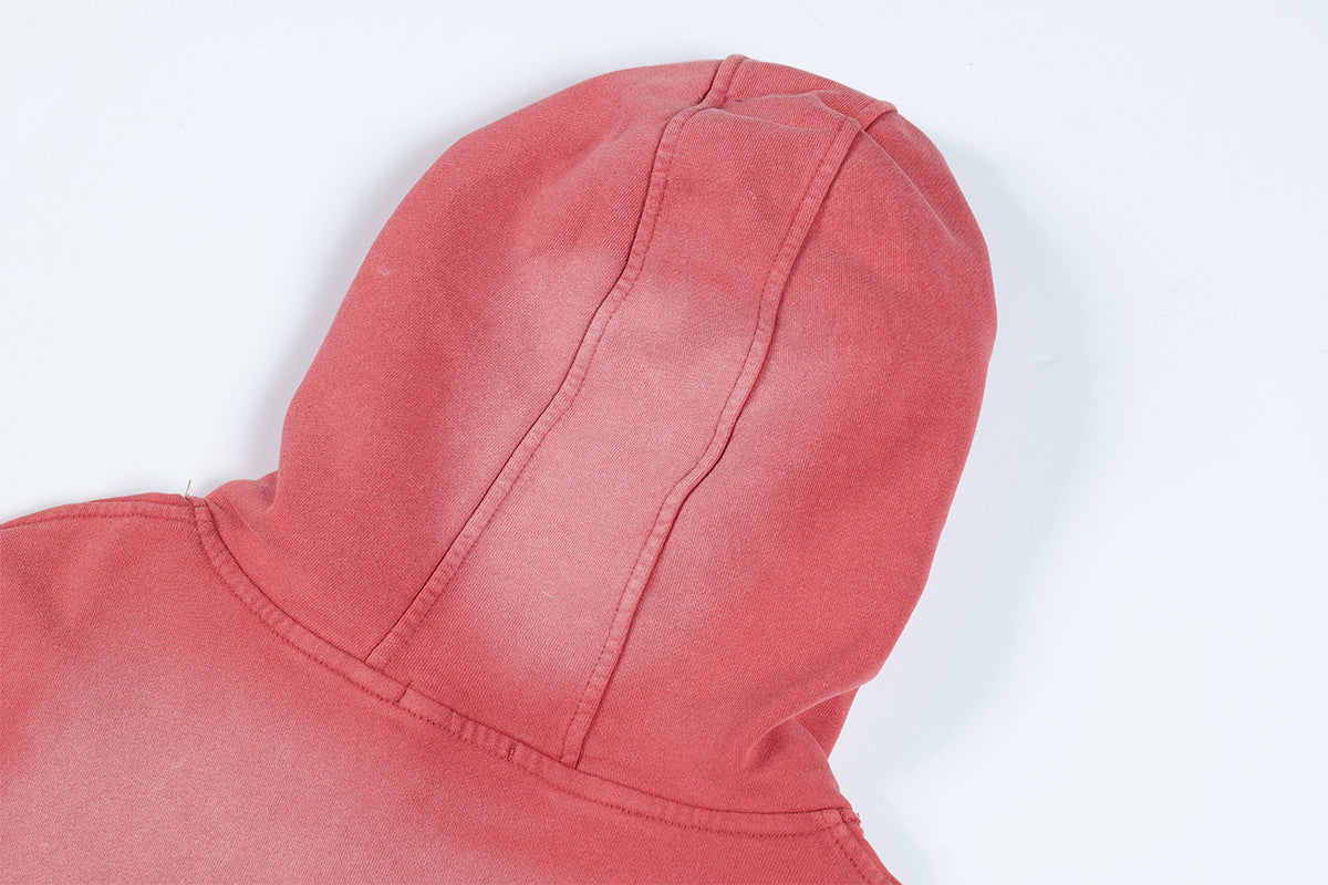 77 Distressed Washed Hoodie , - Streetwear Hoodie - Slick Street