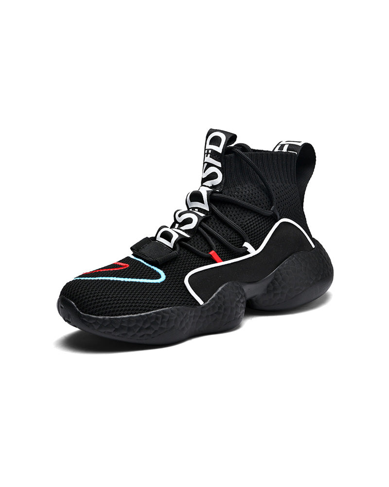 Orbit Knit Runners - Midnight Orbit Black - Midnight Orbit, US 5 - Streetwear Shoes - Slick Street
