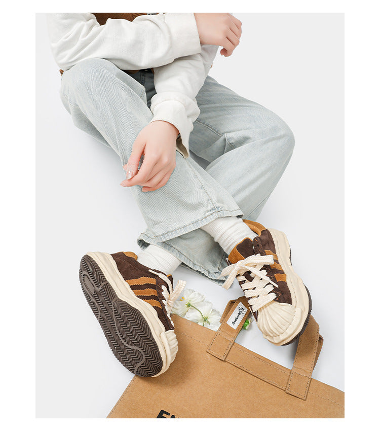 Ripple Suede Sneakers - Brown