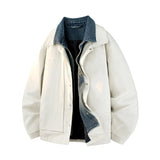Denim Faux TwoPiece Jacket White, XS - Streetwear Jacket - Slick Street