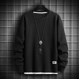 Casual Crewneck Sweatshirt Black, XS - Streetwear Sweatshirts - Slick Street