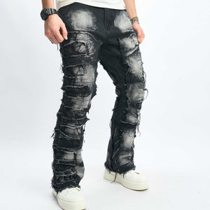 Vintage Washed Black Denim Jeans , - Streetwear Jeans - Slick Street