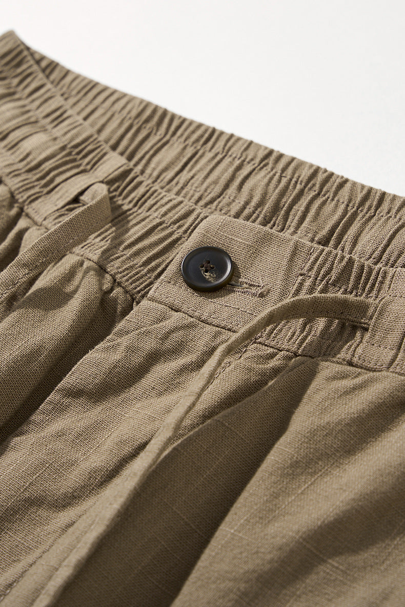 Linen Wide Leg Pants , - Streetwear Pants - Slick Street