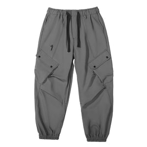 Dark Industry T1 Cargo Joggers Grey, S - Streetwear Cargo Pants - Slick Street