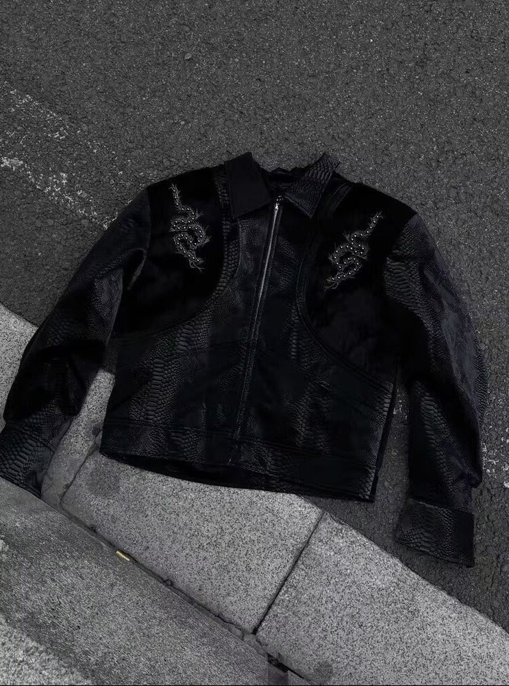 Toren Snakeskin Jacket , - Streetwear Jacket - Slick Street