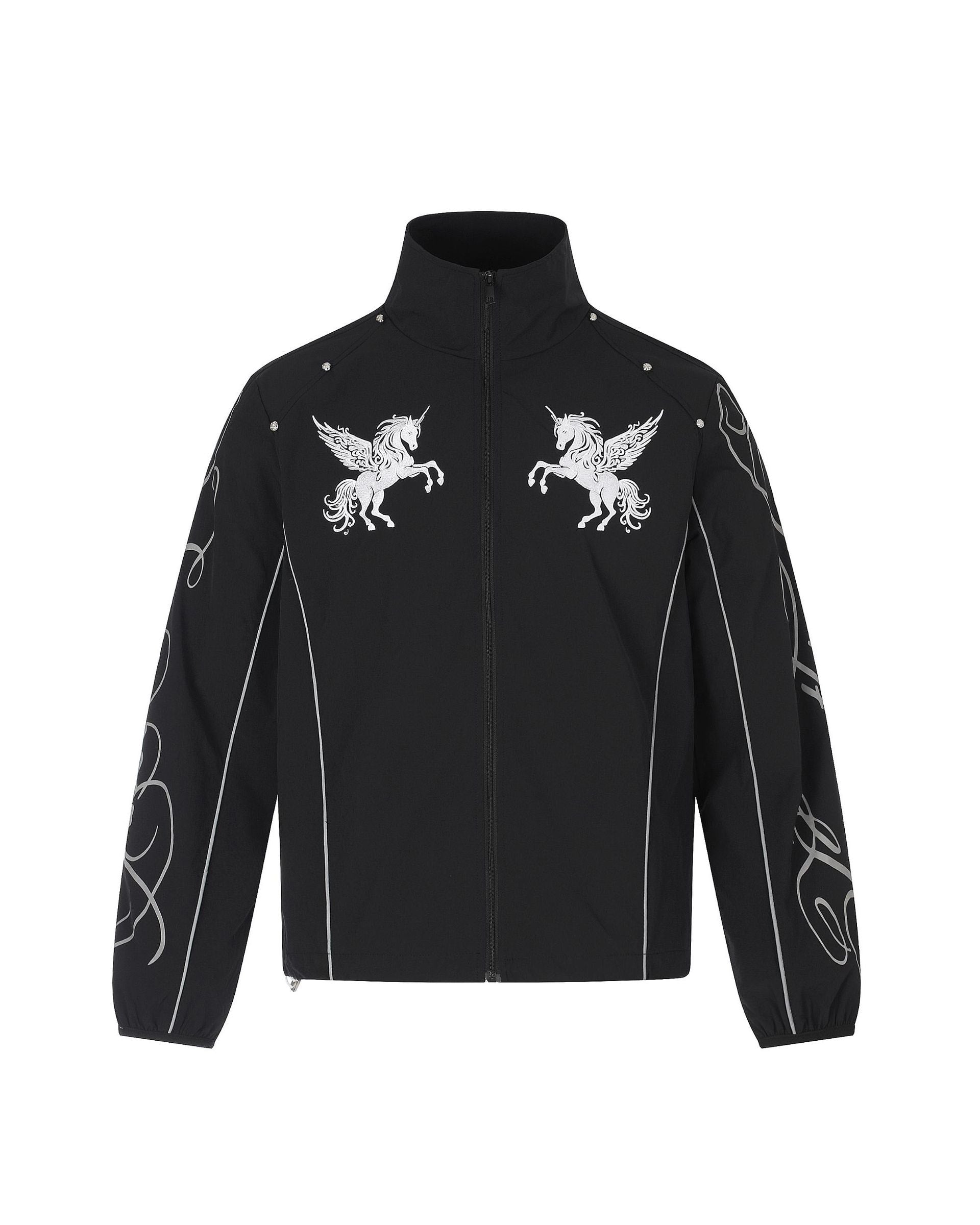 Pegasus 66 Track Jacket Black, S - Streetwear Jacket - Slick Street