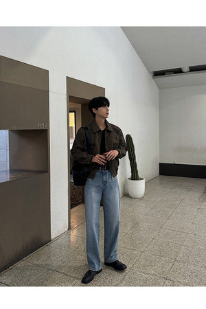 American Retro Leather Jacket , - Streetwear Jacket - Slick Street