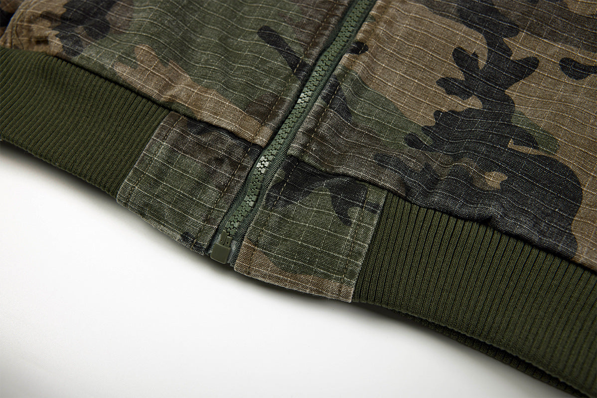 NY Washed Camo Zip Hoodie