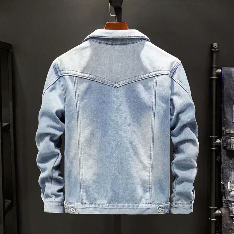 Velvet Thicken Denim Jacket , - Streetwear Jacket - Slick Street