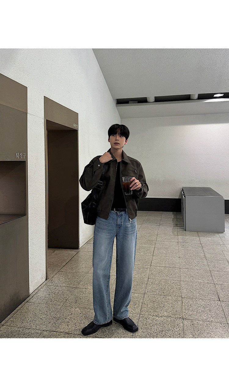 American Retro Leather Jacket , - Streetwear Jacket - Slick Street