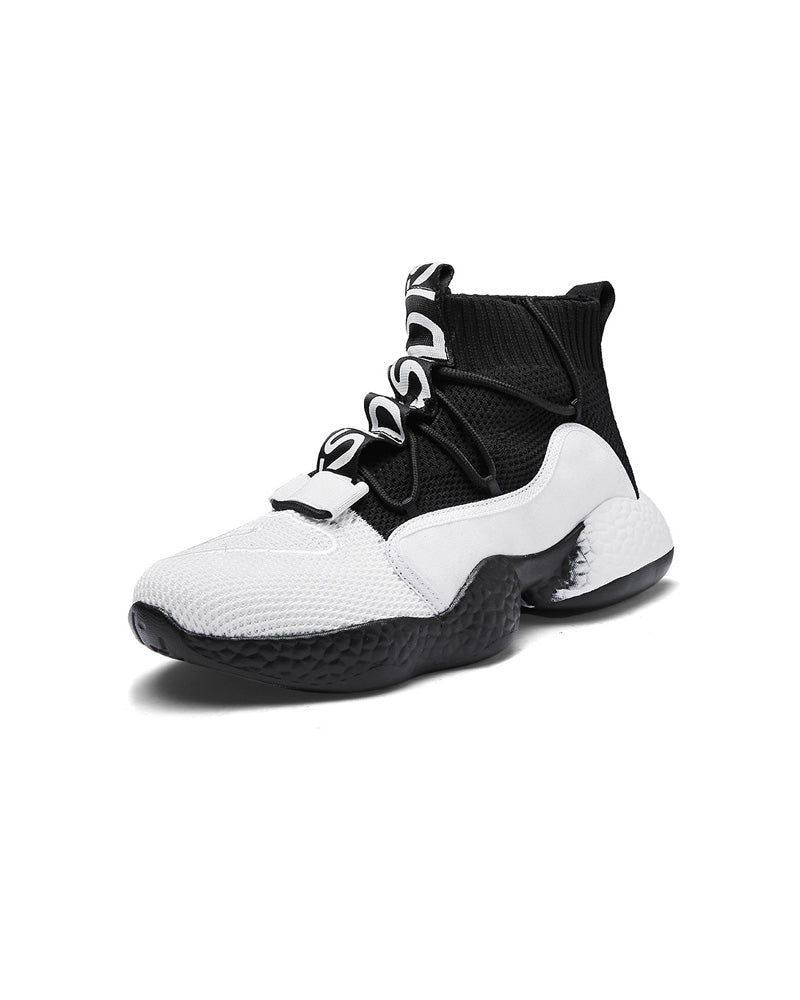 Orbit Knit Runners - Reverse Orbit White/Black - Reverse Orbit, US 5 - Streetwear Shoes - Slick Street