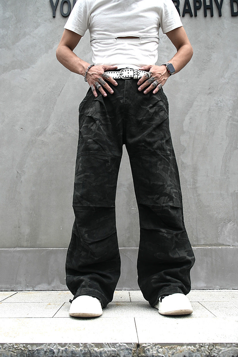 Red Stripe Washed Jeans , - Streetwear Jeans - Slick Street