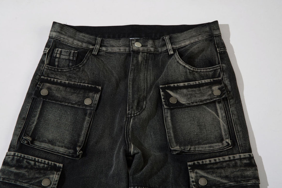 Recked Baggy Wide Leg Denim Jeans , - Streetwear - Slick Street