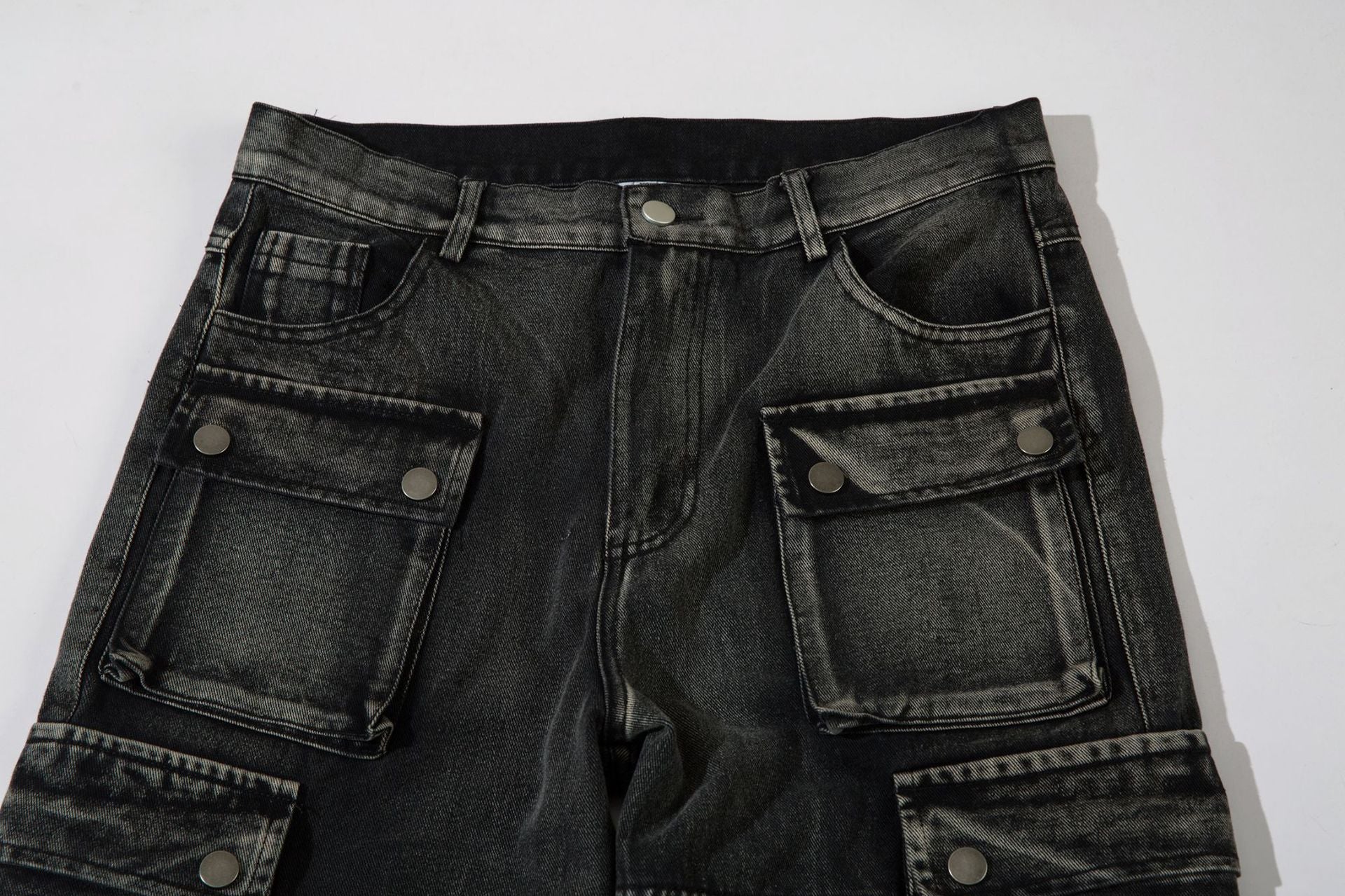 Barbed Baggy Embroidery Cargo Pants , - Streetwear - Slick Street