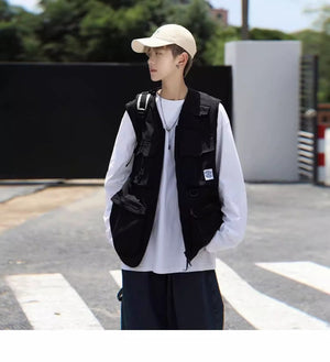 Versatile Outdoor T-Shirt + Vest Set , - Streetwear Vest - Slick Street