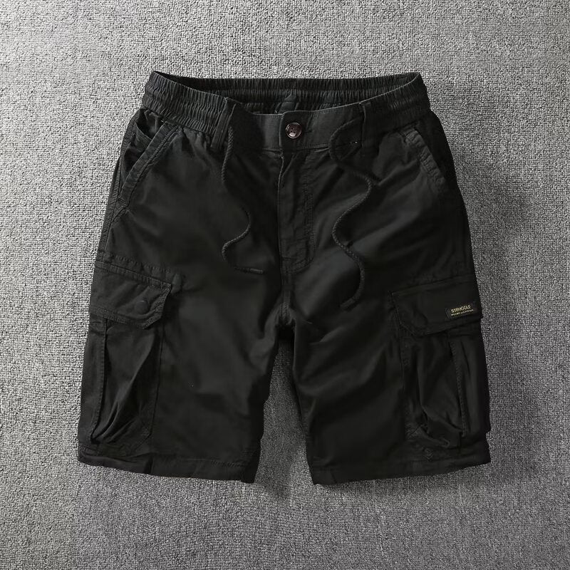 Combat Military Cargo Shorts Black, XS - Streetwear Shorts - Slick Street