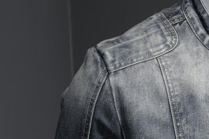 SK1 Denim Biker Jacket , - Streetwear Jackets - Slick Street