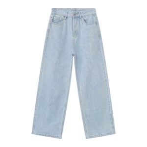 Light Blue Straight Leg Jeans , - Streetwear Jeans - Slick Street