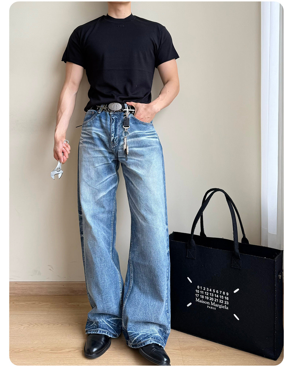 Blue Line Washed Jeans