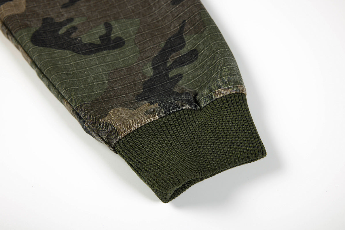 NY Washed Camo Zip Hoodie