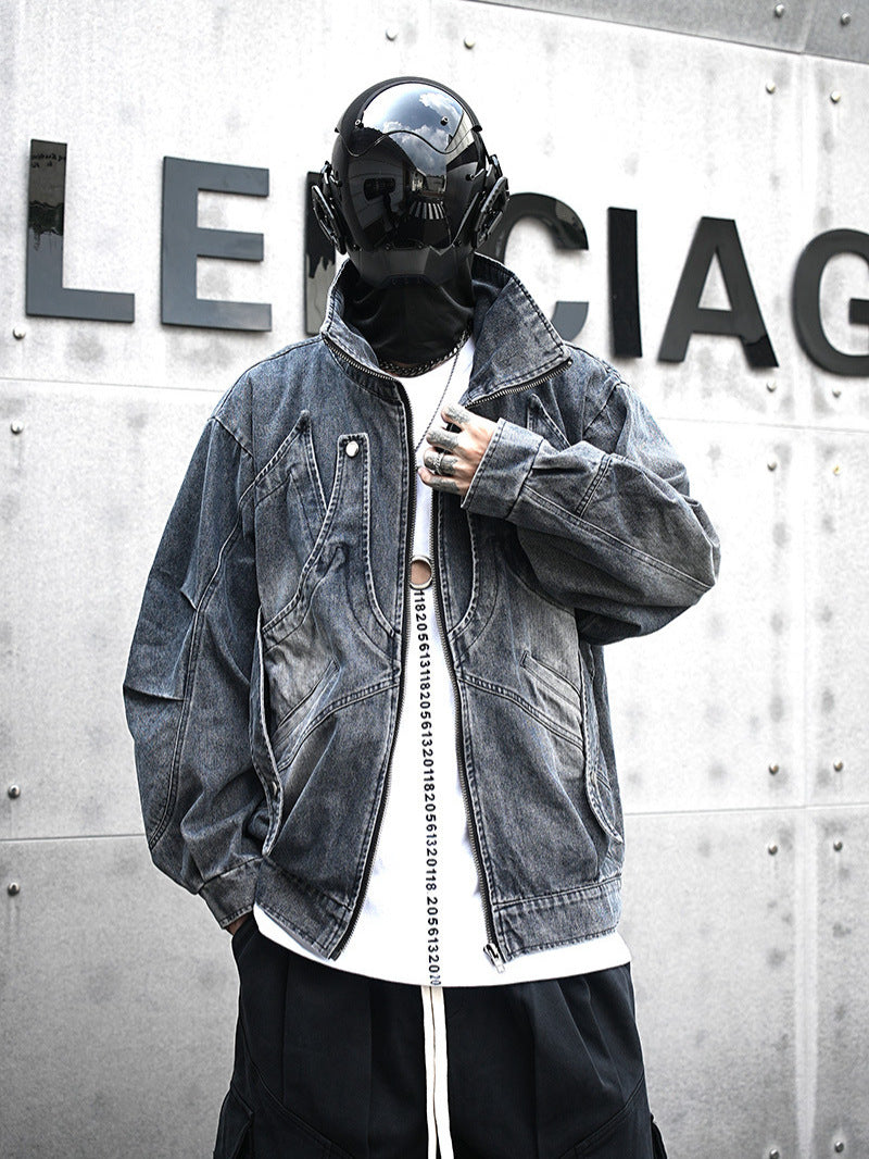 Heavy Duty Loose Denim Jacket , - Streetwear Jacket - Slick Street