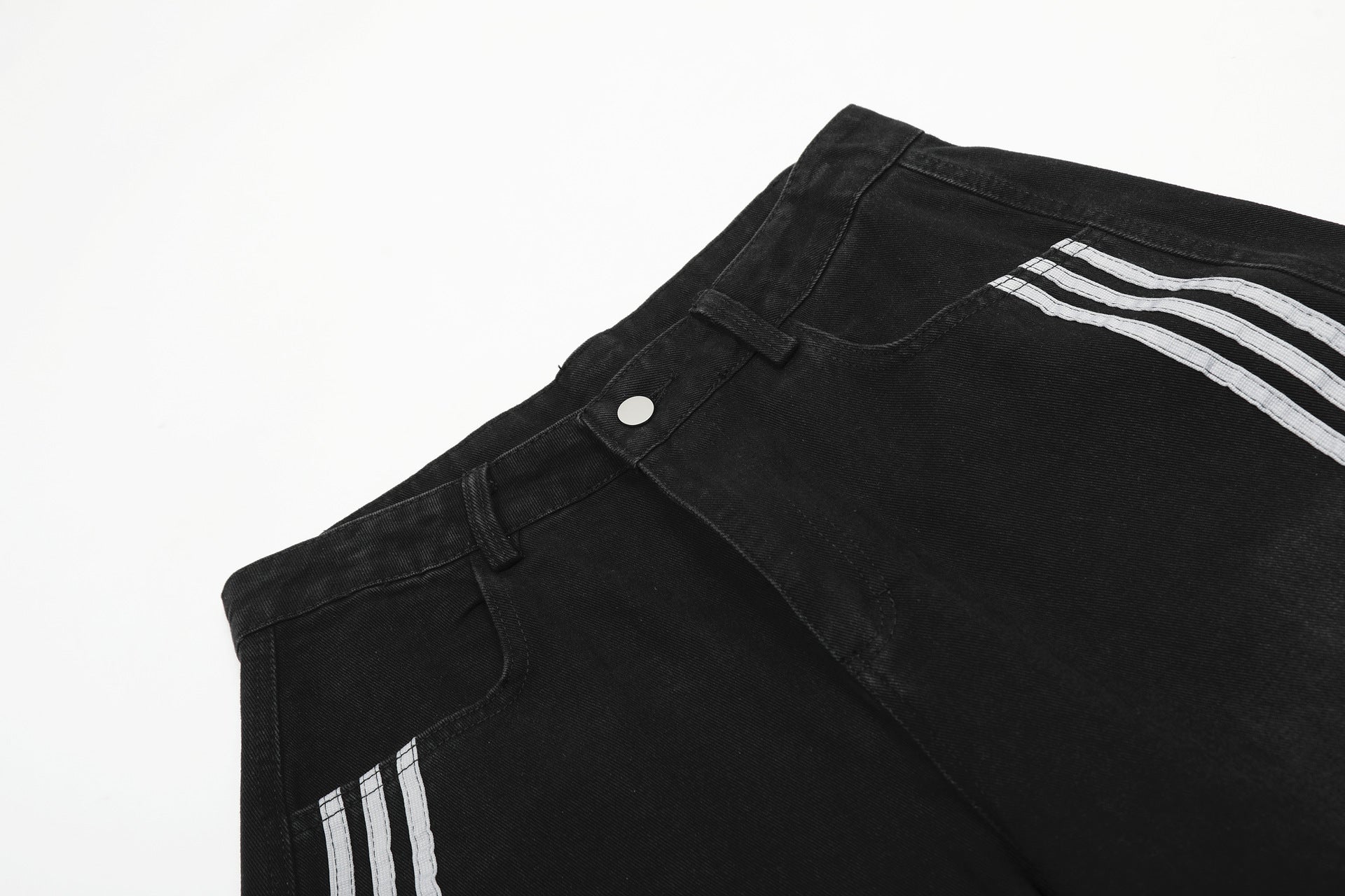 Panel Stripe Baggy Jeans , - Streetwear Jeans - Slick Street