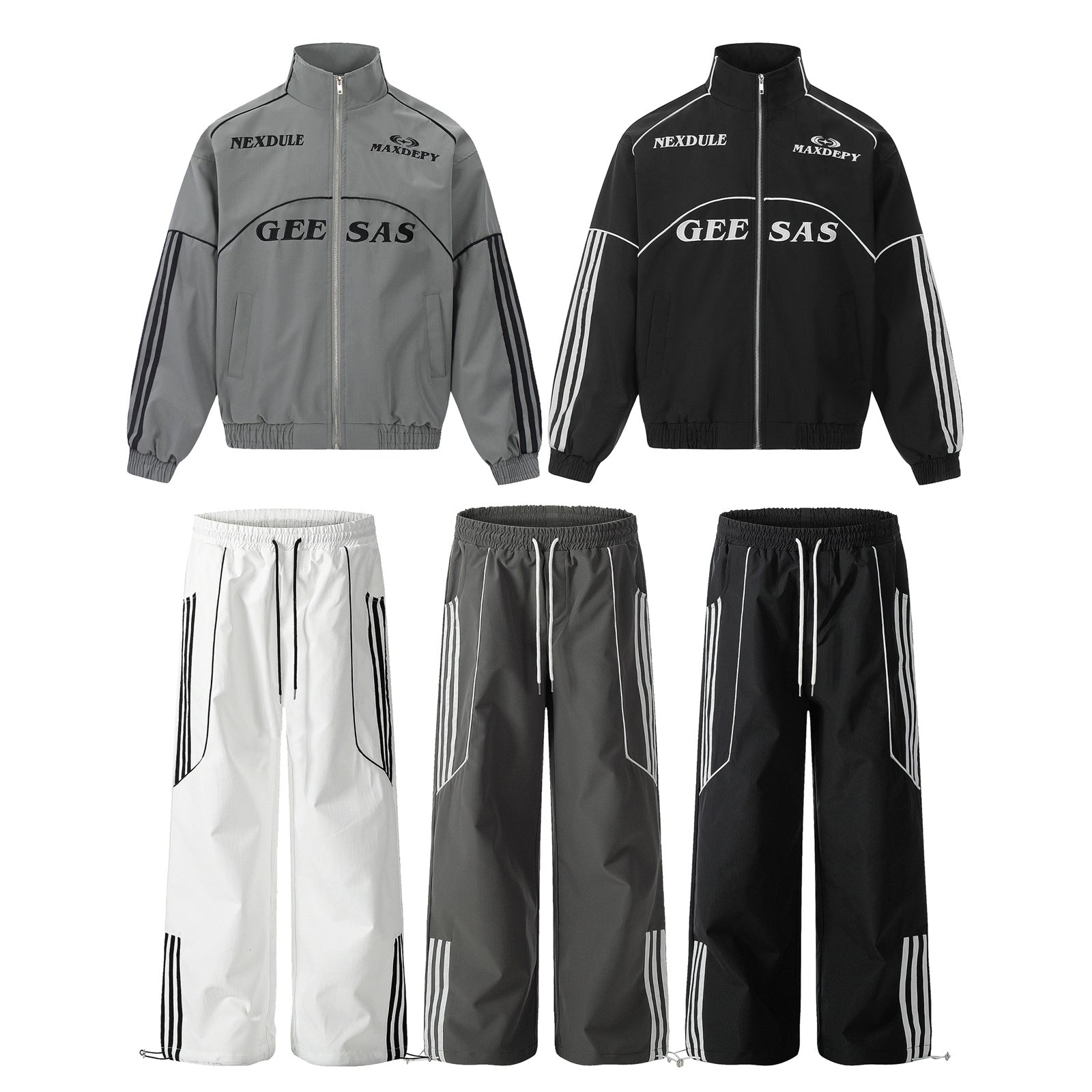 Retro Stripe Track Pants , - Streetwear Joggers - Slick Street