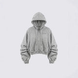 Ghost Distressed Hoodie Grey, XS - Streetwear Hoodie - Slick Street
