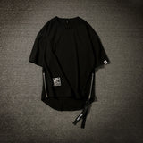 Basic Zip T-Shirt Black, XS - Streetwear T-Shirts - Slick Street